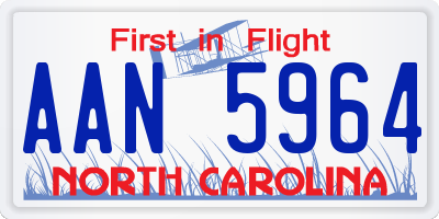 NC license plate AAN5964