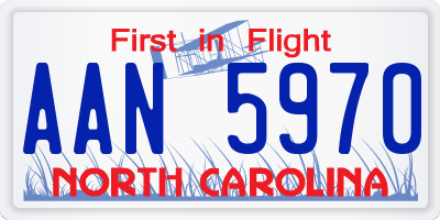 NC license plate AAN5970