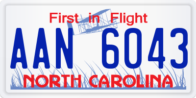 NC license plate AAN6043