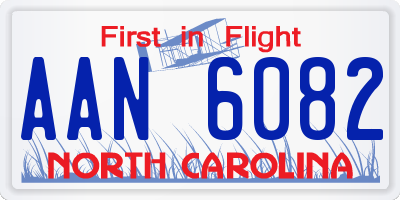 NC license plate AAN6082