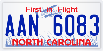 NC license plate AAN6083