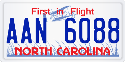 NC license plate AAN6088