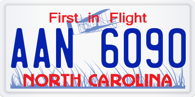 NC license plate AAN6090
