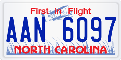 NC license plate AAN6097
