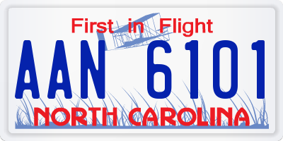 NC license plate AAN6101
