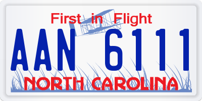NC license plate AAN6111