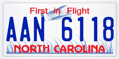 NC license plate AAN6118