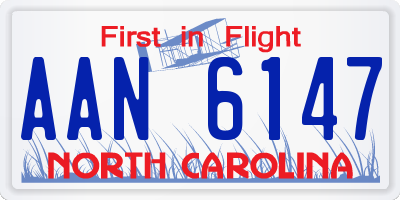 NC license plate AAN6147