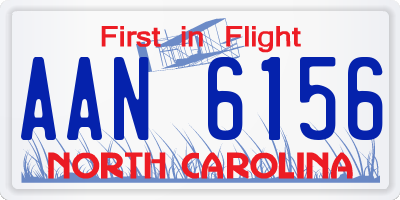 NC license plate AAN6156