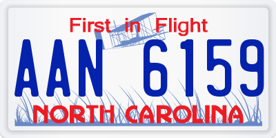 NC license plate AAN6159
