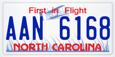 NC license plate AAN6168