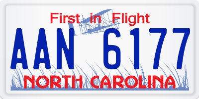 NC license plate AAN6177
