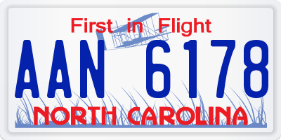NC license plate AAN6178