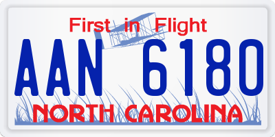 NC license plate AAN6180