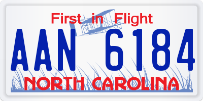 NC license plate AAN6184