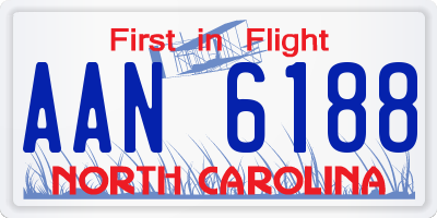 NC license plate AAN6188