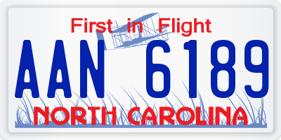 NC license plate AAN6189