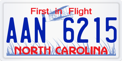 NC license plate AAN6215