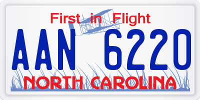 NC license plate AAN6220