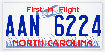 NC license plate AAN6224