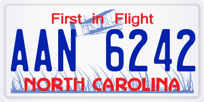 NC license plate AAN6242