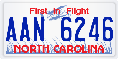 NC license plate AAN6246