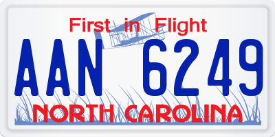 NC license plate AAN6249