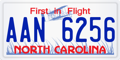 NC license plate AAN6256
