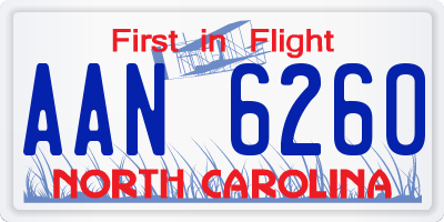 NC license plate AAN6260