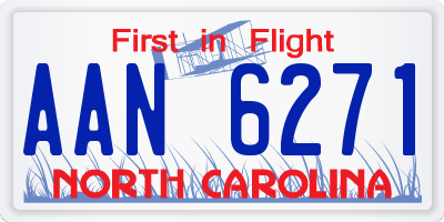 NC license plate AAN6271