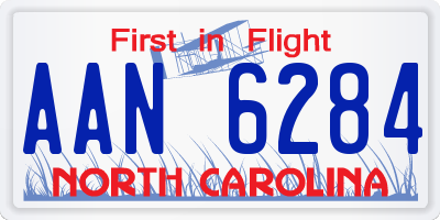 NC license plate AAN6284
