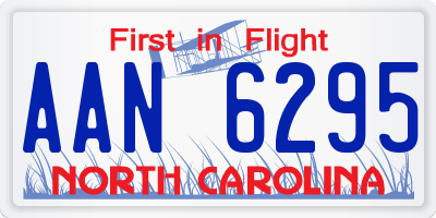 NC license plate AAN6295