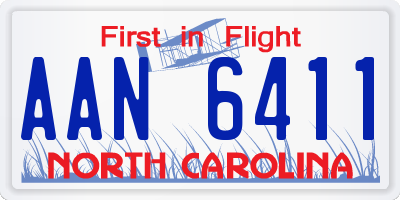 NC license plate AAN6411