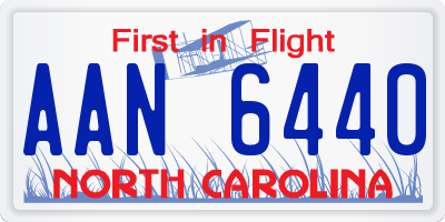 NC license plate AAN6440