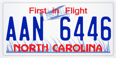 NC license plate AAN6446