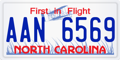NC license plate AAN6569