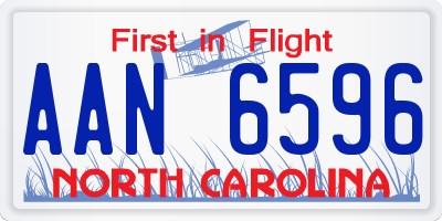 NC license plate AAN6596