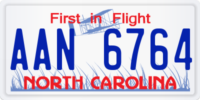 NC license plate AAN6764
