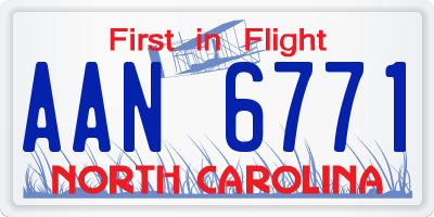 NC license plate AAN6771