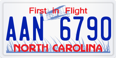 NC license plate AAN6790