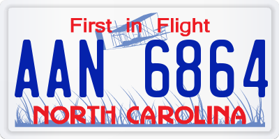 NC license plate AAN6864
