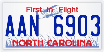 NC license plate AAN6903