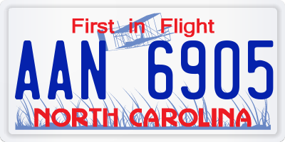 NC license plate AAN6905
