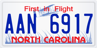 NC license plate AAN6917
