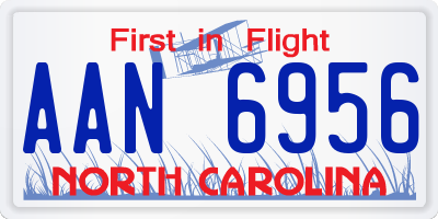NC license plate AAN6956