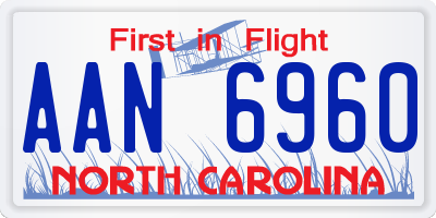 NC license plate AAN6960