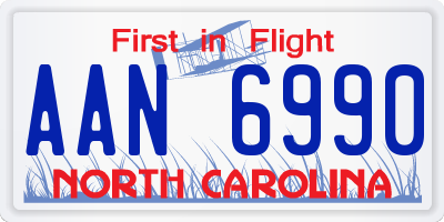 NC license plate AAN6990