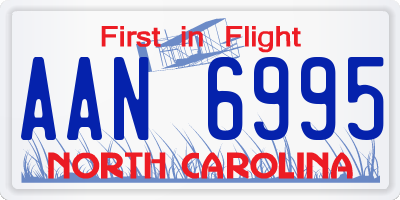 NC license plate AAN6995