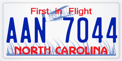 NC license plate AAN7044
