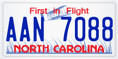 NC license plate AAN7088